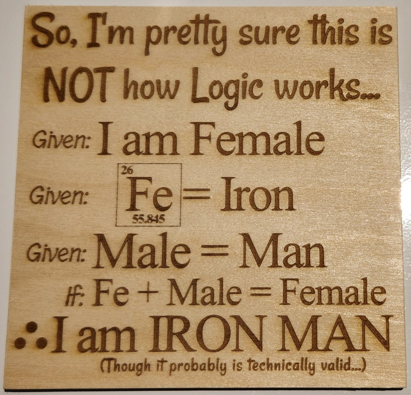 Female = IRON MAN?