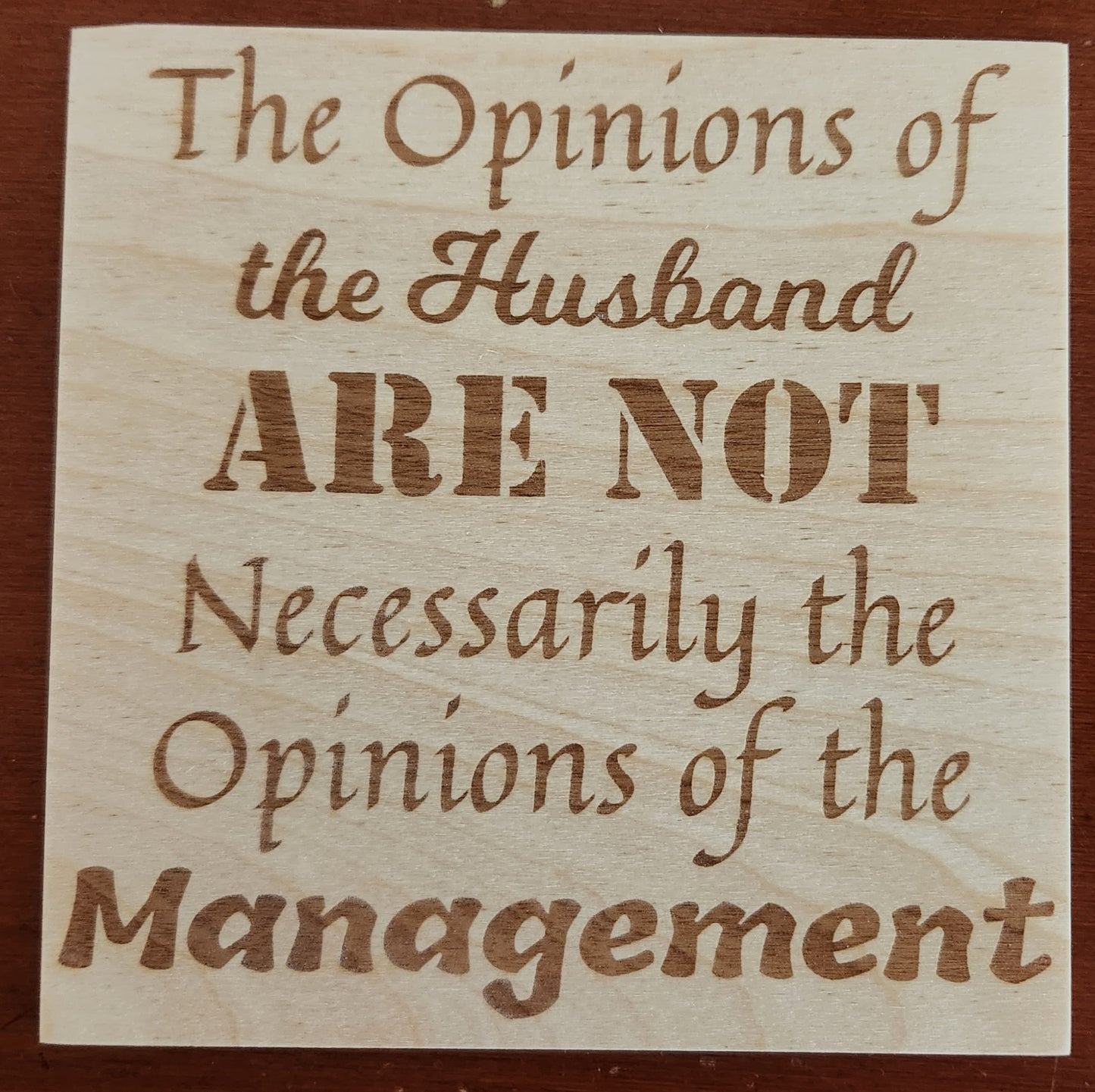 Opinions of the Husband